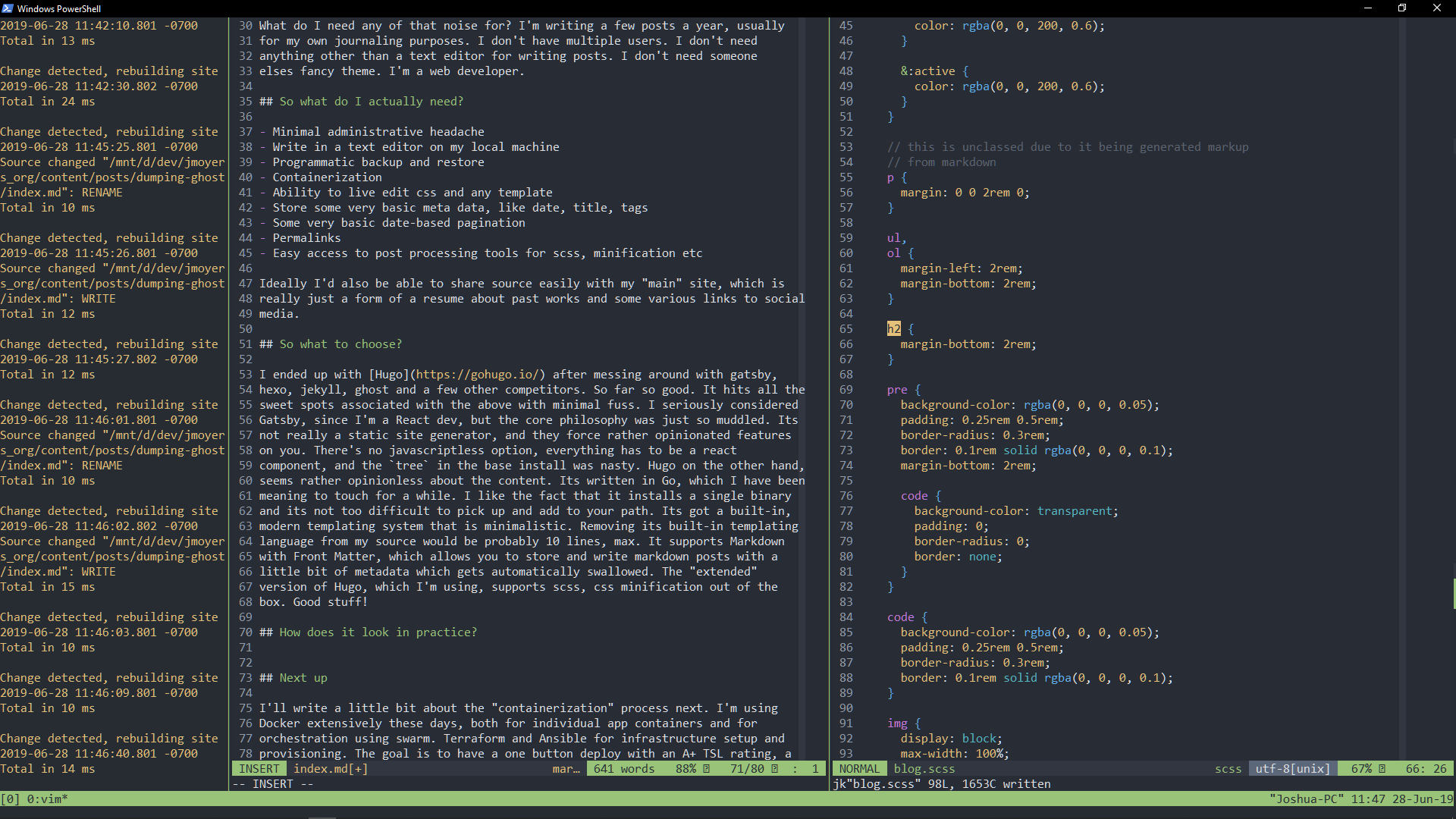 tmux screenshot